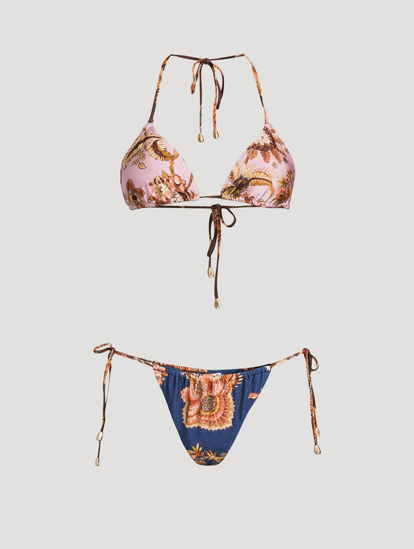 AERMA summer knit swim wear 3点set ZIMMERMANN Aster Triangle Bikini Set | Holt Renfrew