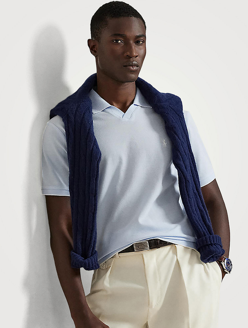POLO RALPH LAUREN Jacquard Mesh Polo Shirt | Holt Renfrew