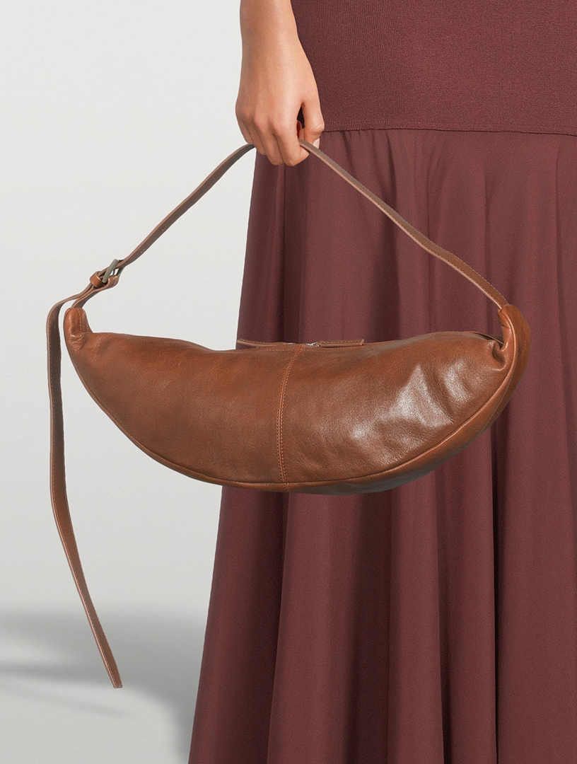 ST. AGNI Slim Crescent Leather Sling Bag | Holt Renfrew