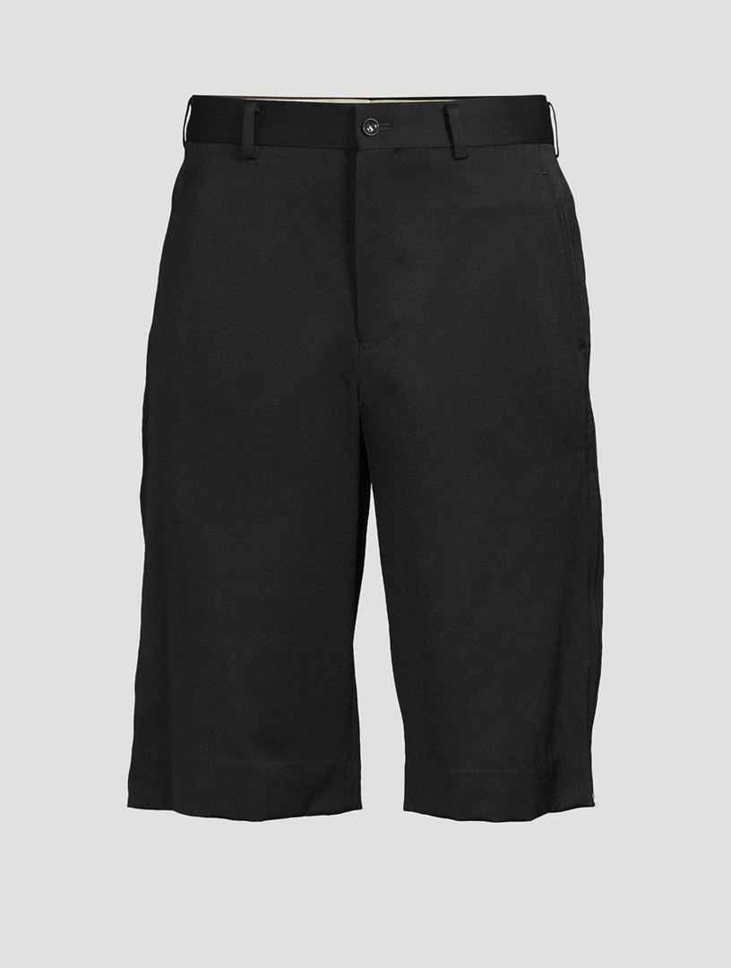 Wool Tailored Shorts with Side Zips