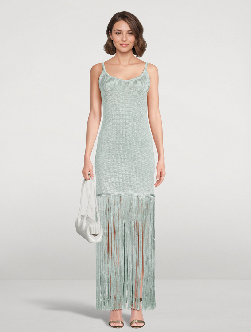isabelle's metallic dress Tory Burch Isabelle Metallic Knit Blouson Long Sleeve Dress Size Medium