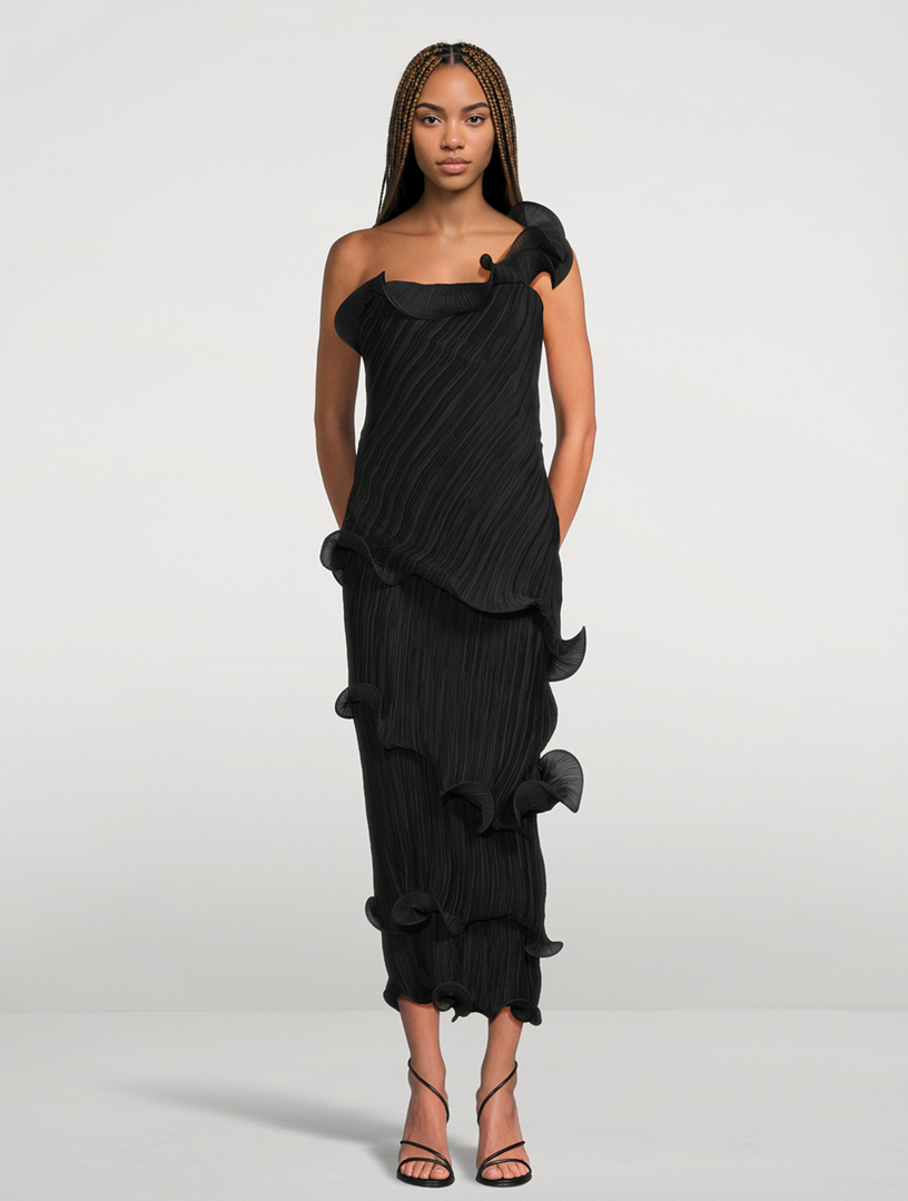 CULT GAIA Payton Plissé Midi Dress | Holt Renfrew