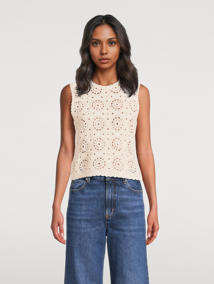 FRAME The Crochet Tank Top | Holt Renfrew