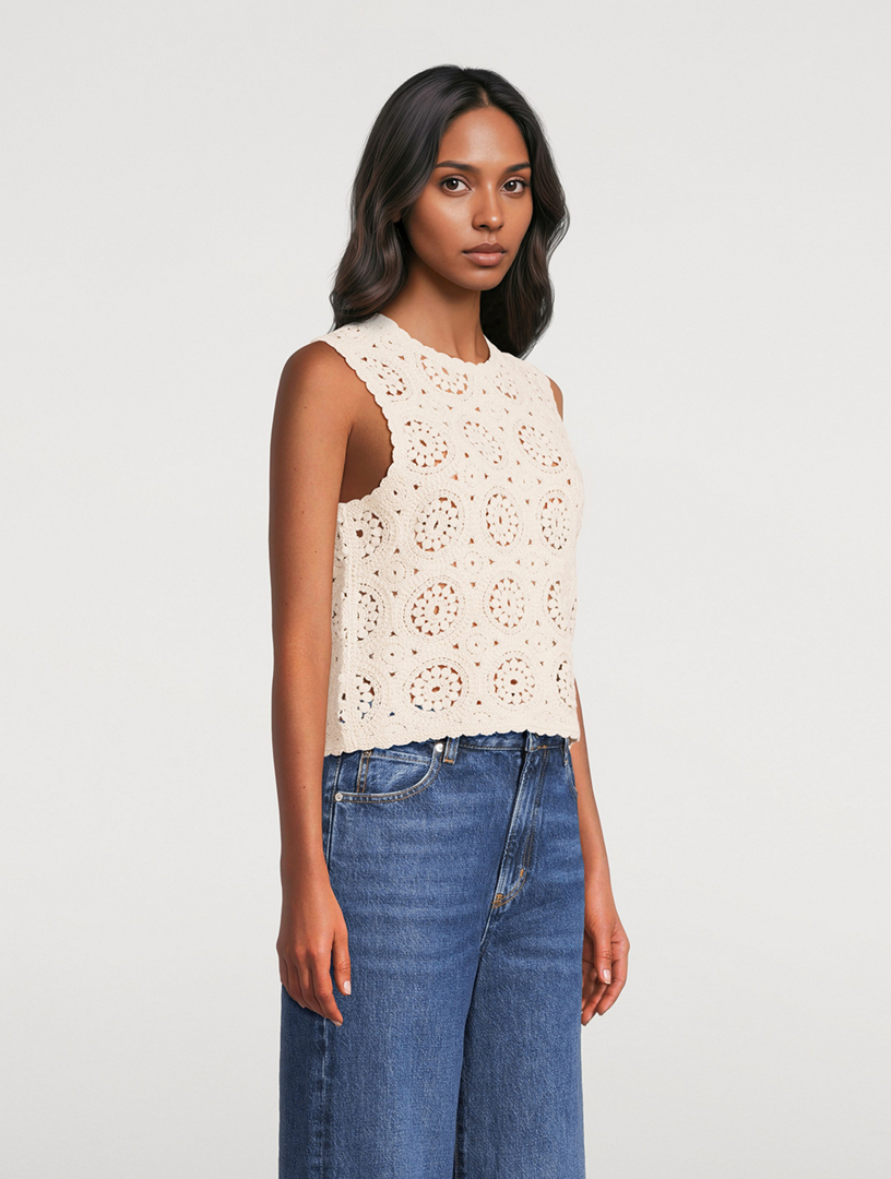 FRAME The Crochet Tank Top | Holt Renfrew