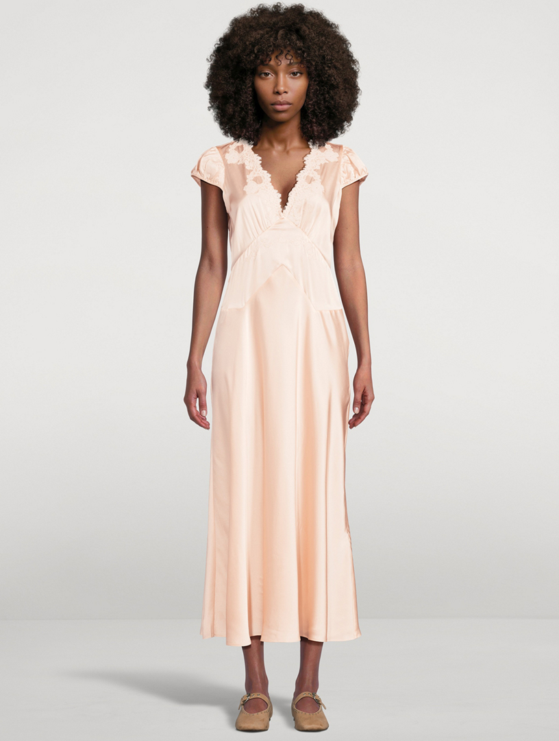 DOEN Coraline Silk Satin Midi Dress | Holt Renfrew
