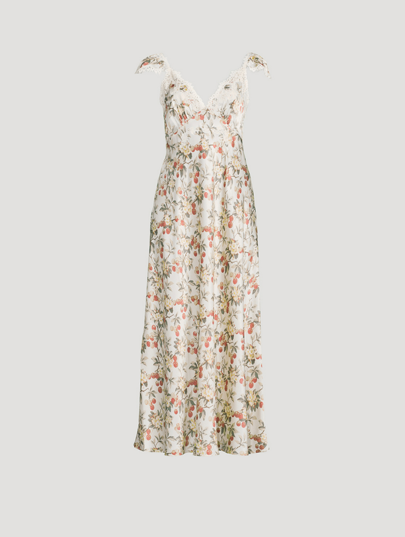 Robe mi-longue Fiona en soie
