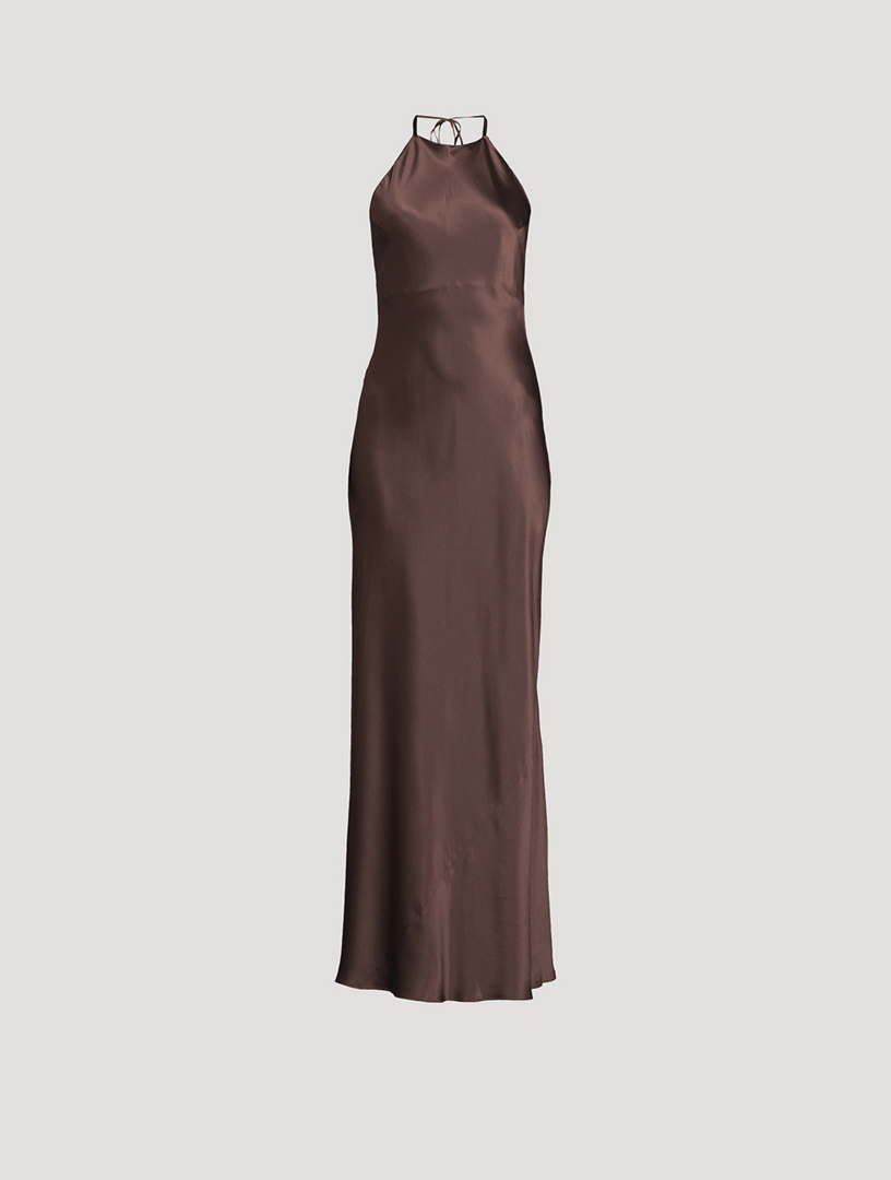 Jeany Silk Halter Dress