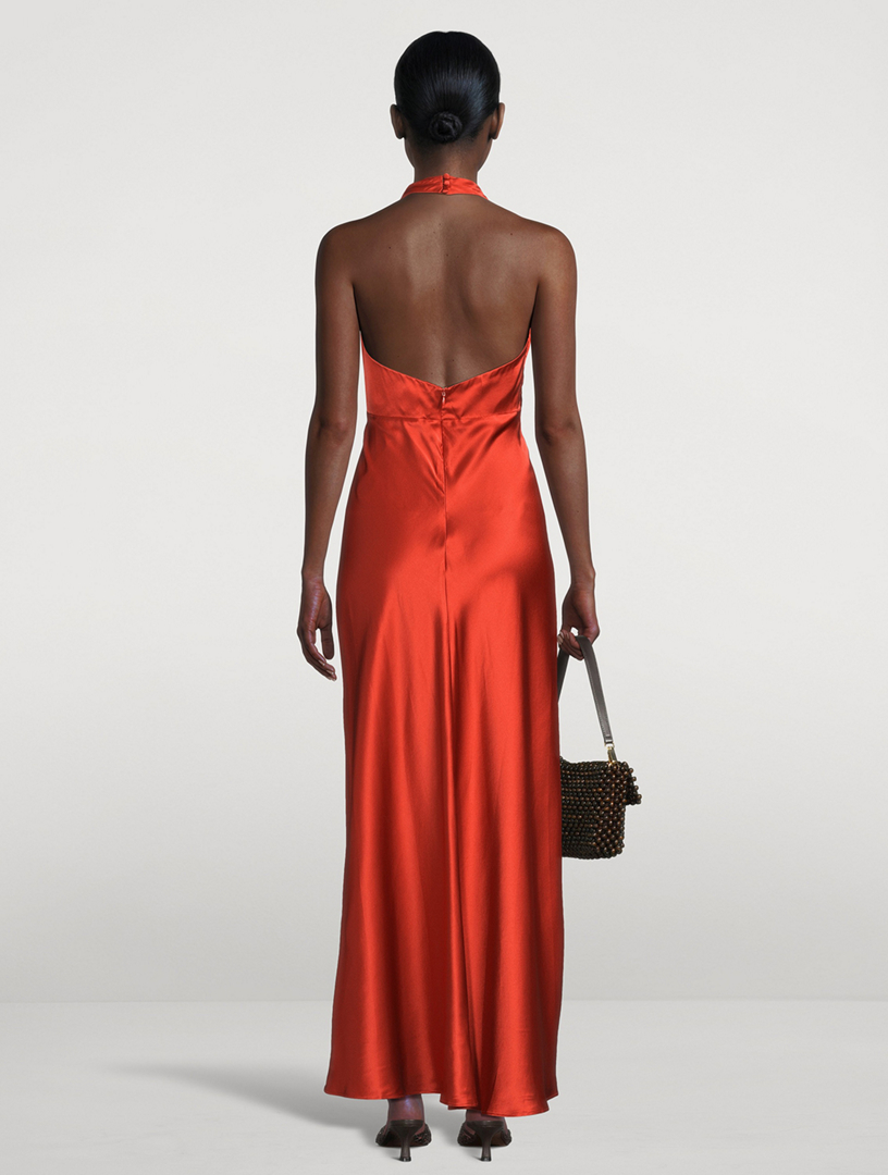 REFORMATION Daniela Silk Halter Dress | Holt Renfrew