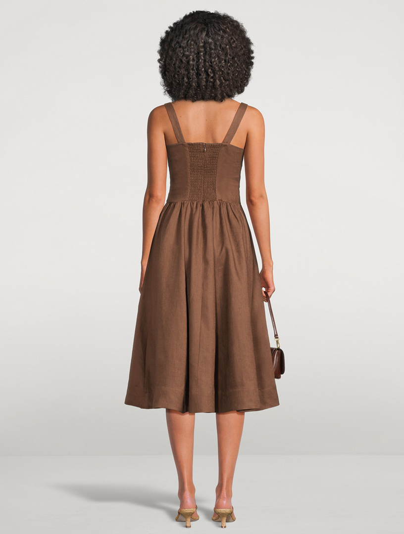 REFORMATION Janu Linen Midi Dress | Holt Renfrew