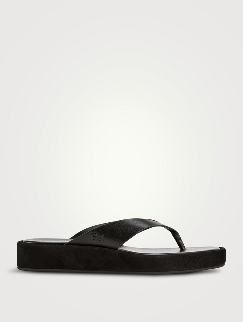 Eden Leather Platform Thong Sandals