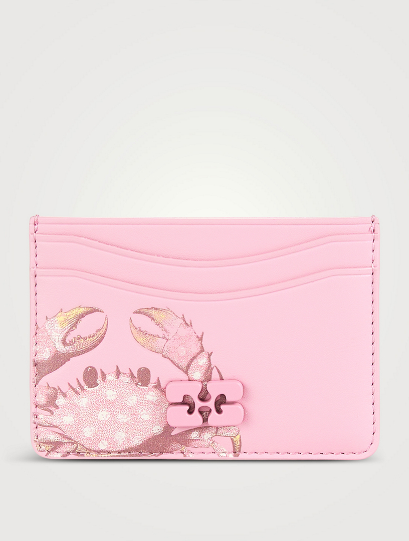 【GANNI】ロゴ入り BOU TRIFOLD WALLET GANNI Bou Card Holder In Crab Print | Holt Renfrew