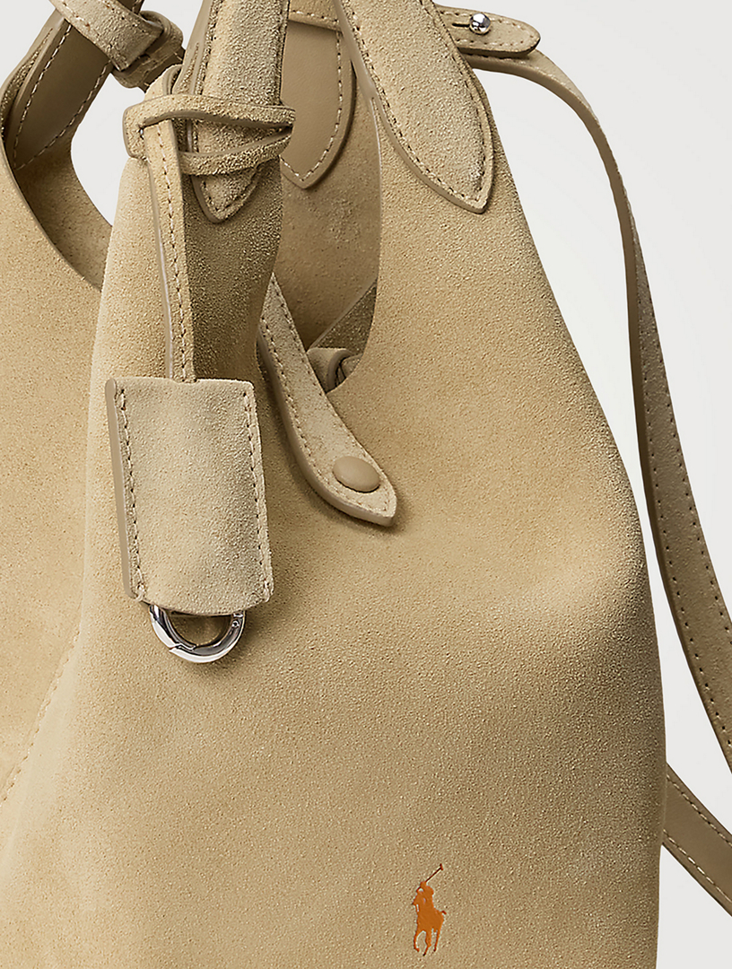 POLO RALPH LAUREN Small Polo Play Suede Crossbody Tote Bag | Holt