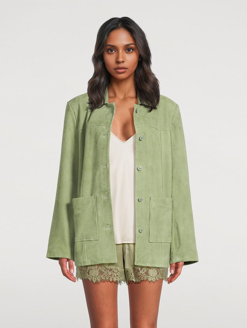 REFORMATION Reformation x Veda Lincoln Suede Jacket | Holt Renfrew