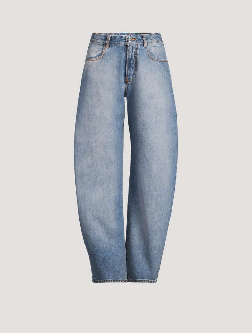 Round Barrel-Leg Jeans