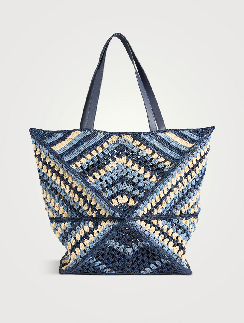LOEWE Loewe x Paula's Ibiza XL Puzzle Fold Raffia Tote Bag | Holt