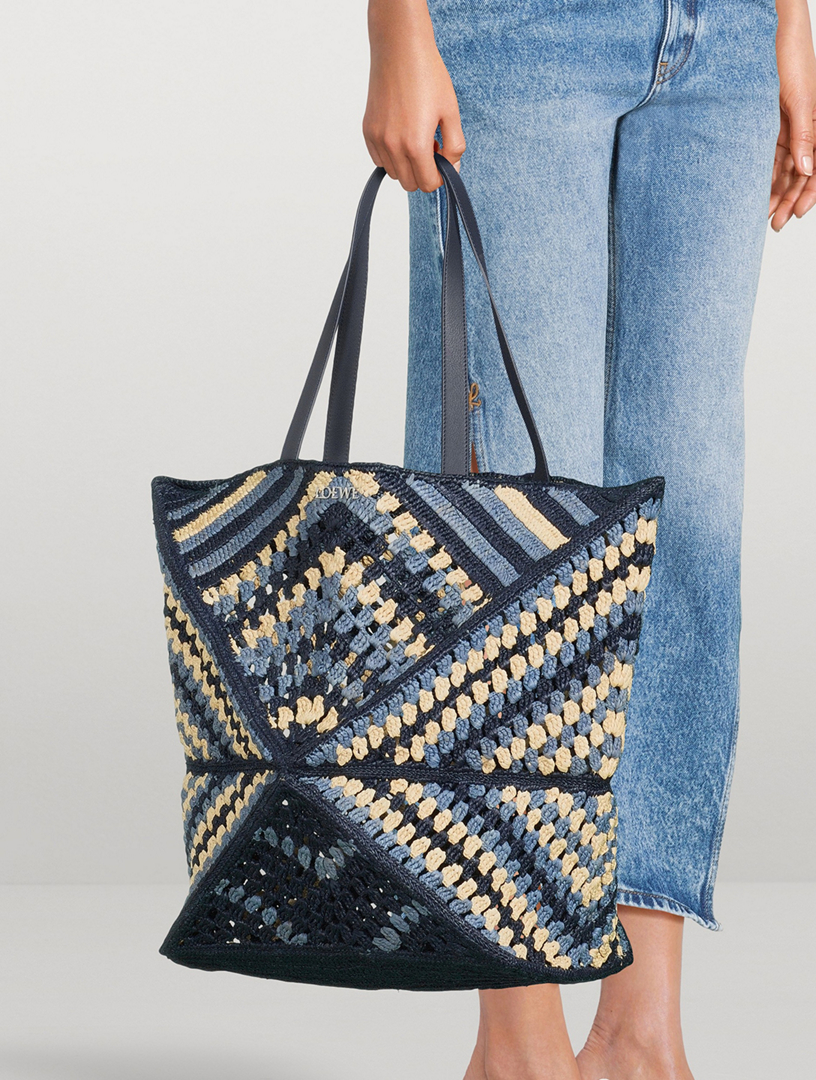 LOEWE Loewe x Paula's Ibiza XL Puzzle Fold Raffia Tote Bag | Holt