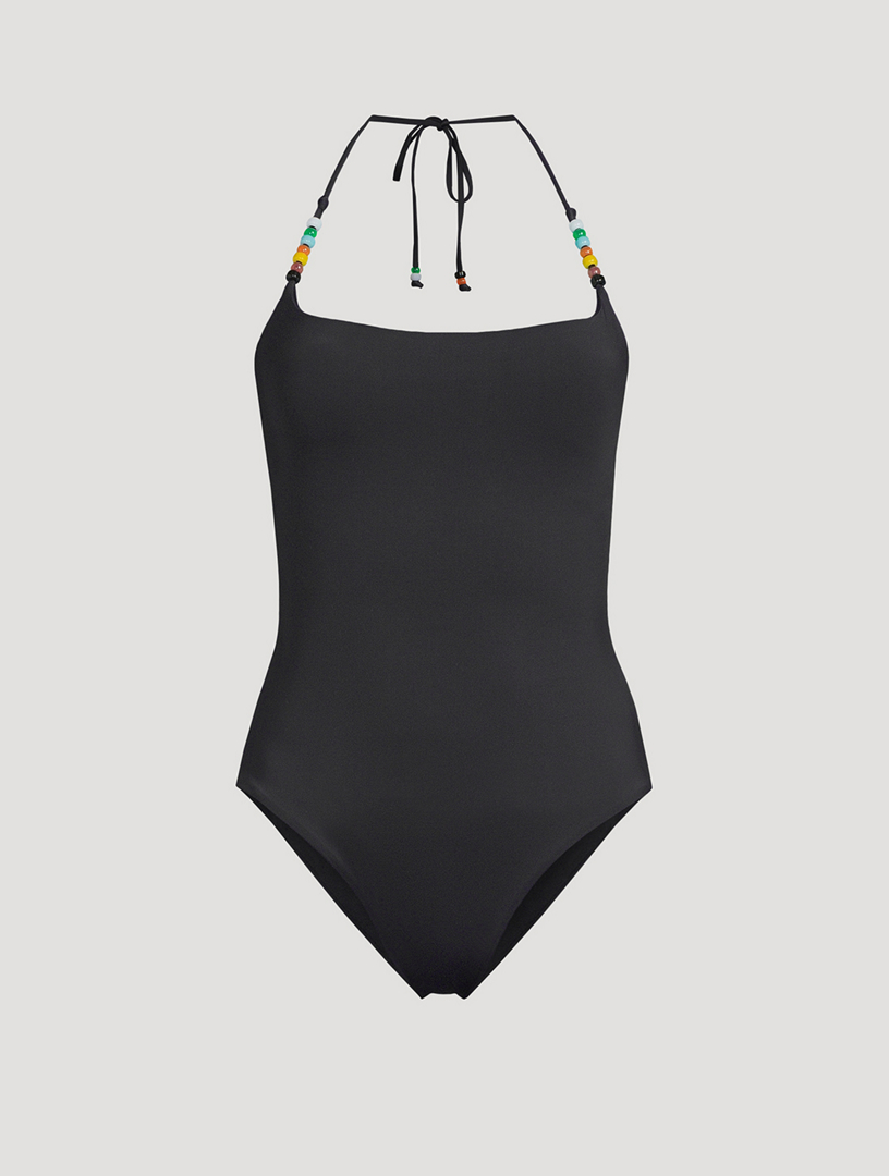 Maillot de bain une-pièce à encolure bain-de-soleil Laird