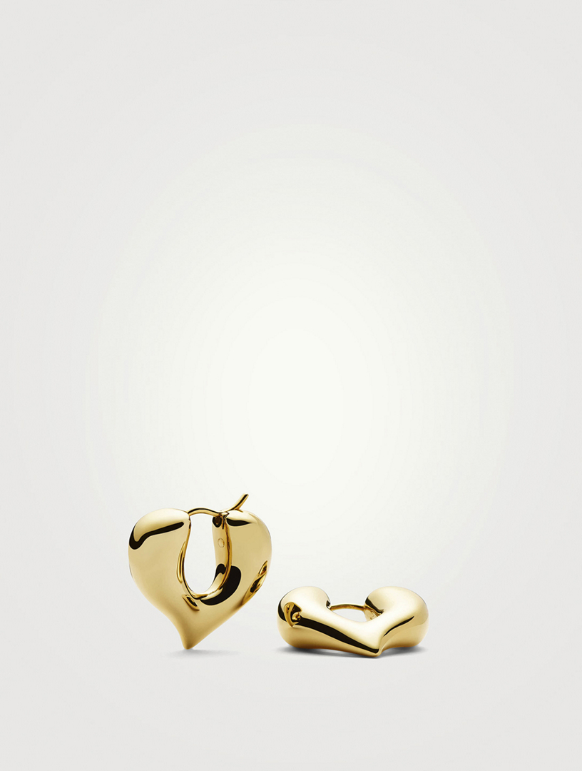Molten Heart Medium Hoop Earrings