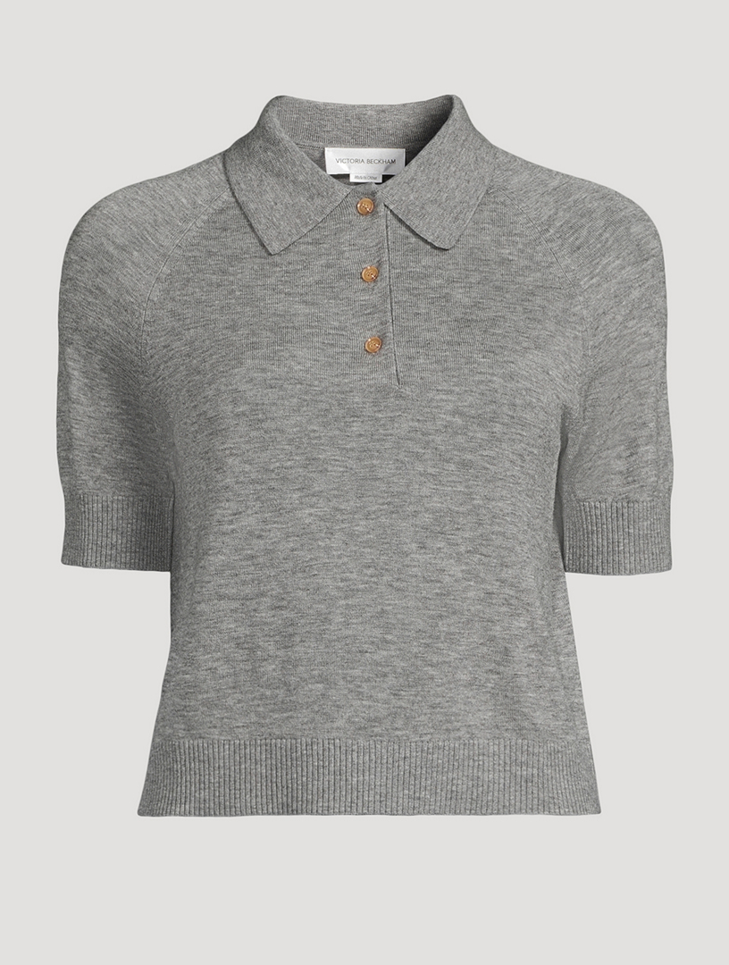 Merino Wool Polo Sweater