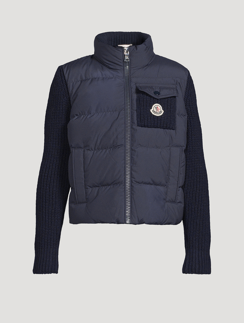 MONCLER Padded Wool And Cashmere Zip Cardigan | Holt Renfrew