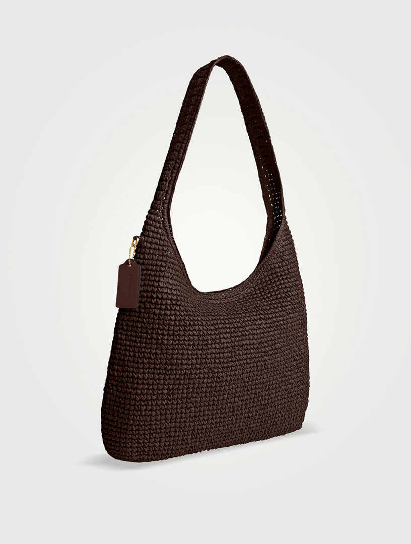COACH Brooklyn 34 Straw Shoulder Bag | Holt Renfrew