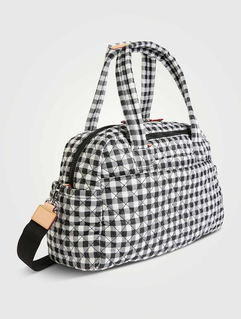 MZ WALLACE Jimmy Deluxe Duffel Bag In Gingham Print | Holt Renfrew