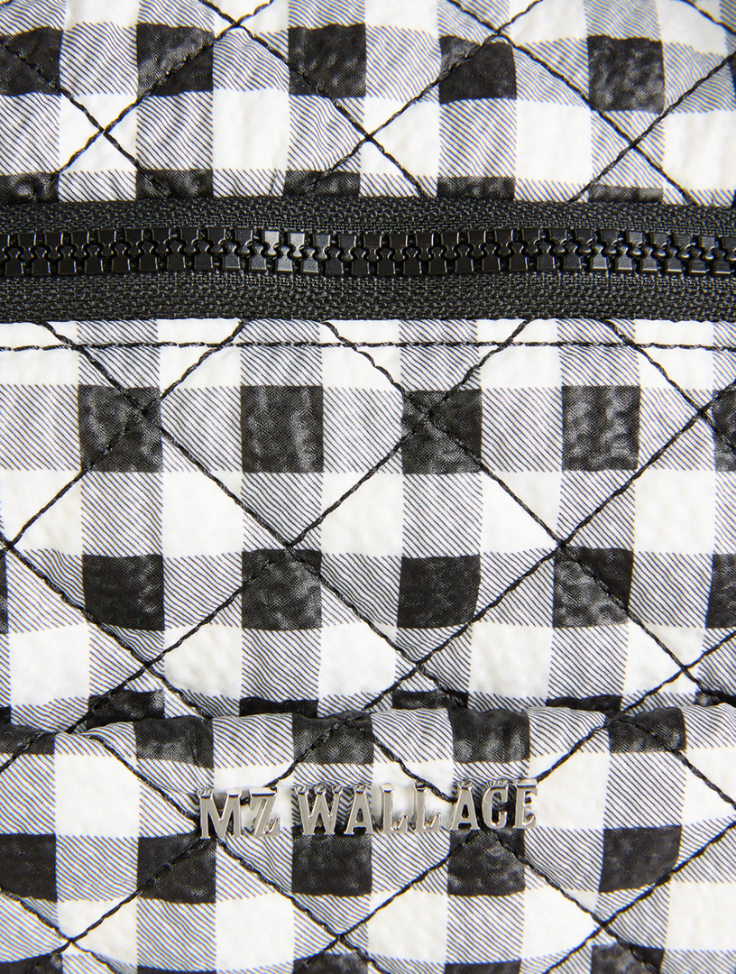 MZ WALLACE Jimmy Deluxe Duffel Bag In Gingham Print | Holt Renfrew