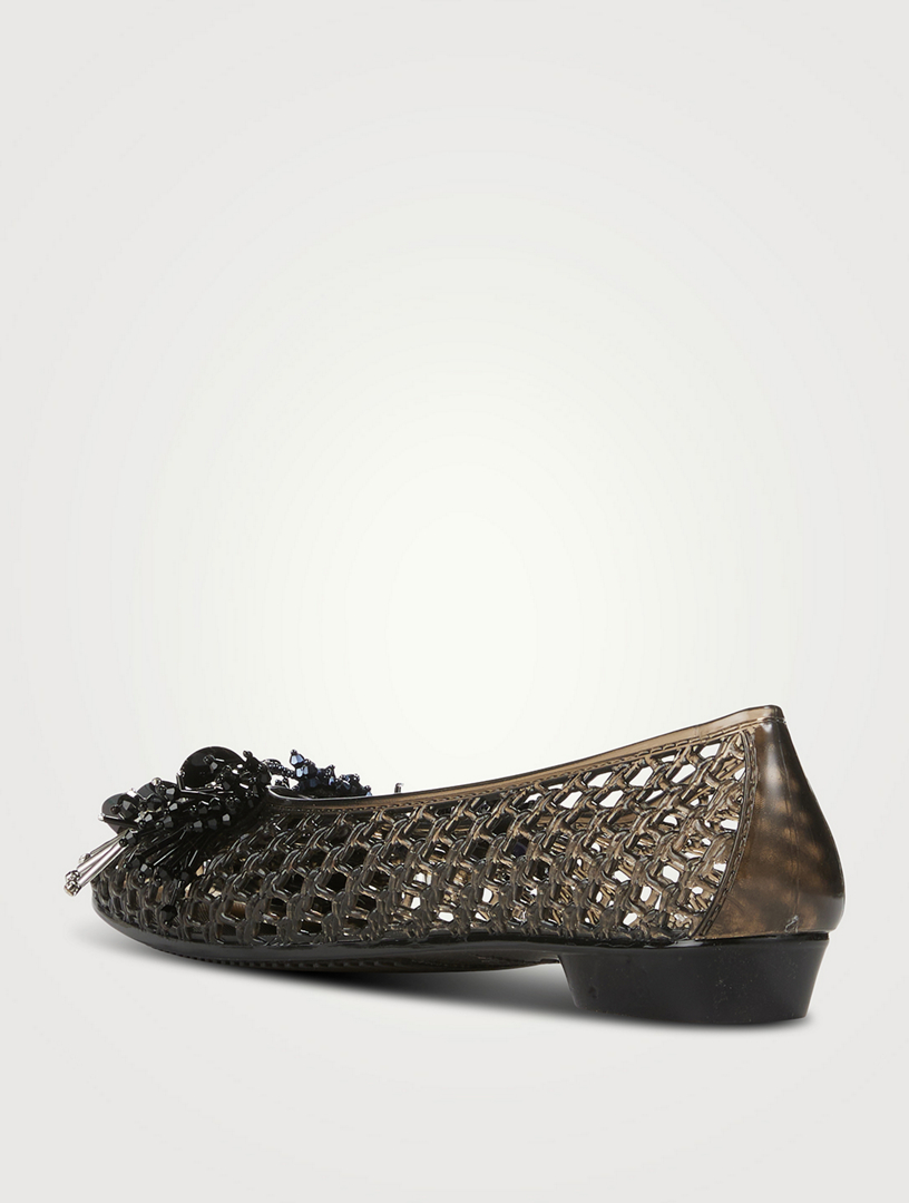 HEAVENLY JELLY Glam Embellished Jelly Ballet Flats | Holt Renfrew