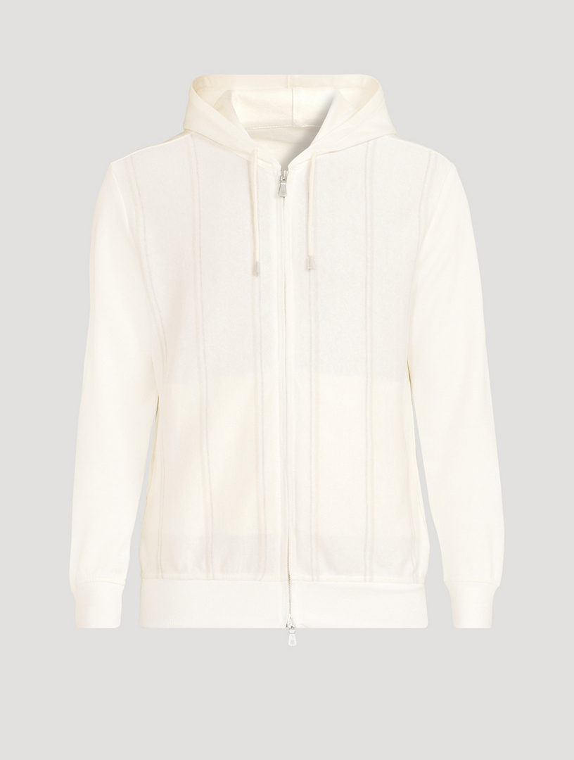 Knit Cotton-Linen Zipper Hoodie