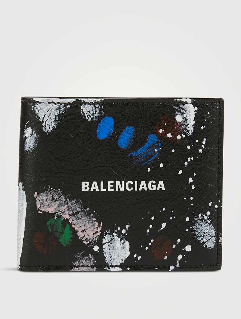 Cash Square Folded Wallet In Painter's Shirt Artwork