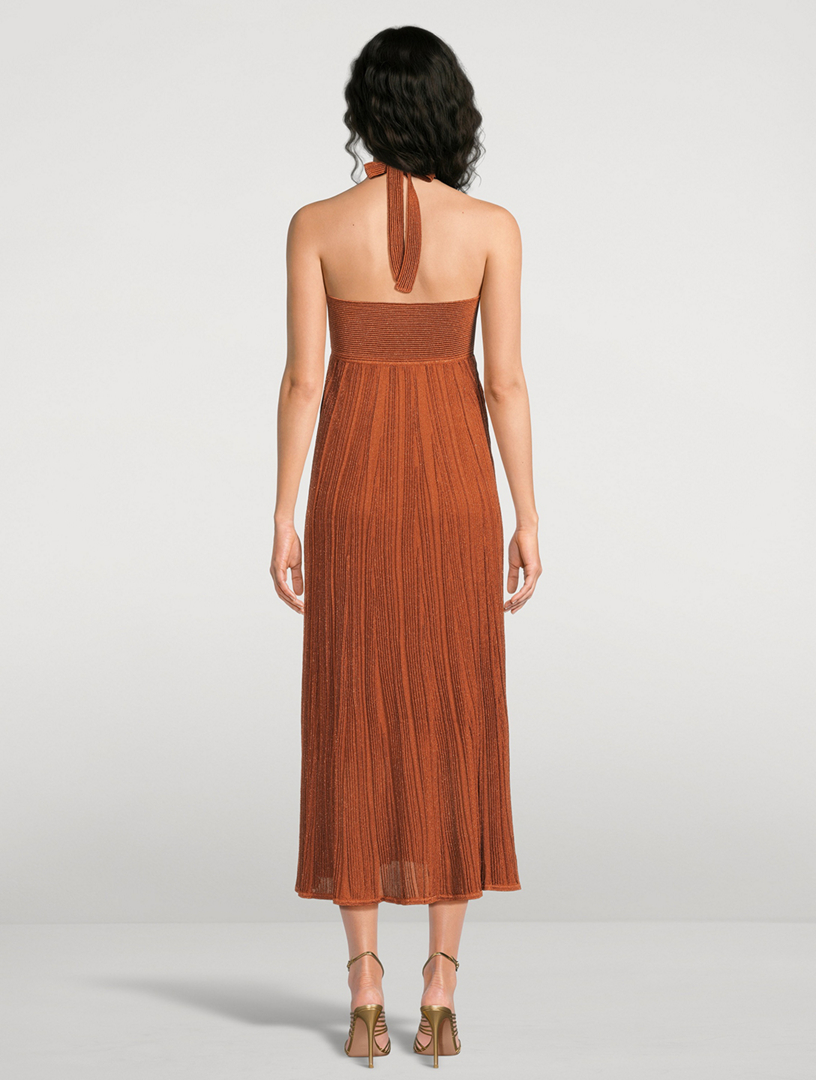 long black halter top dress Black Halter Crisscross Cut Out Drape Ruched Slit Dress main image 1