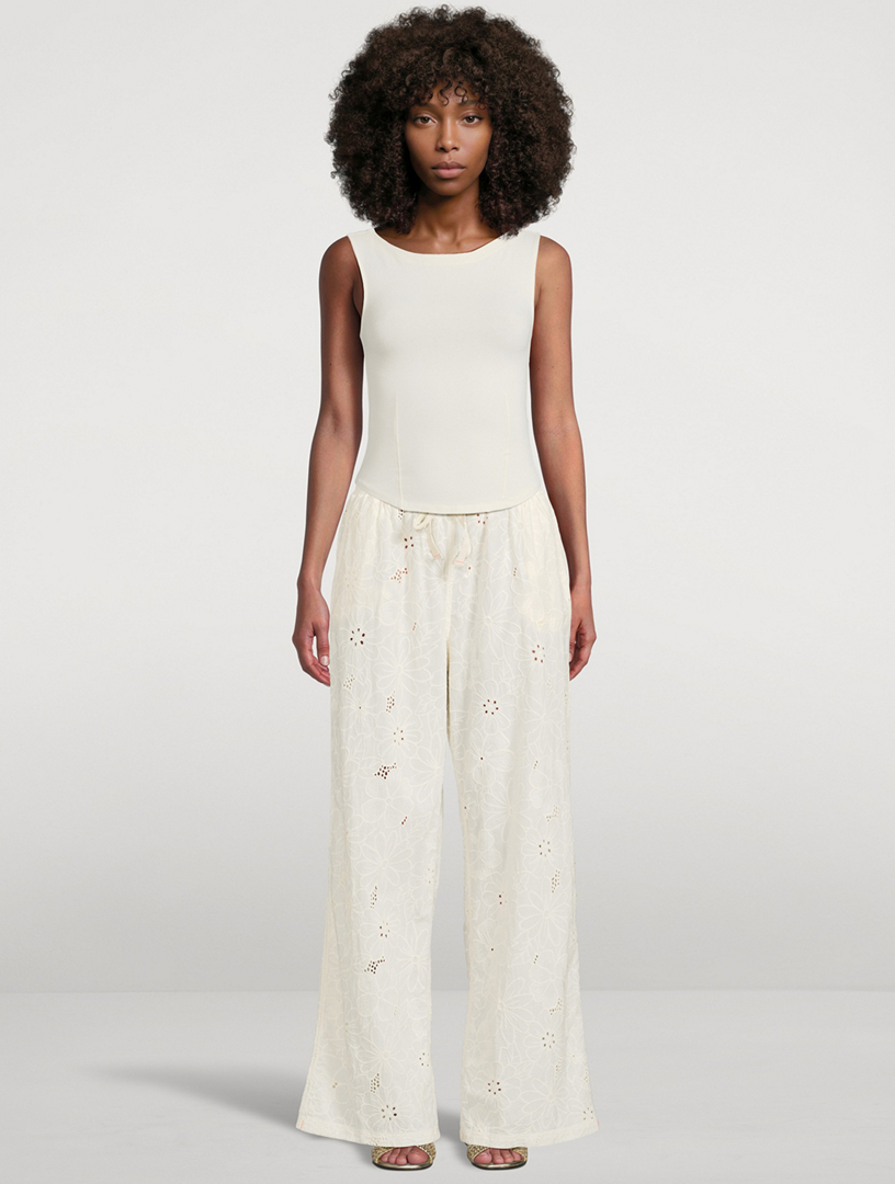 FREE PEOPLE Day Drift Eyelet Pants | Holt Renfrew