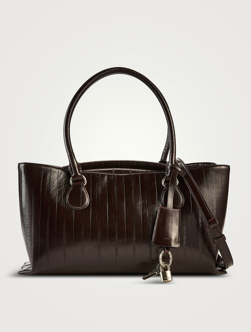 Shell Brot Leather Tote Bag