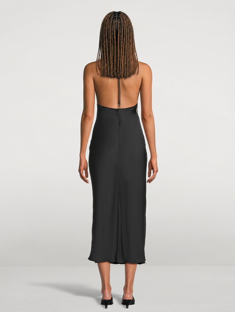FREE PEOPLE Citrine Halter Midi Dress
