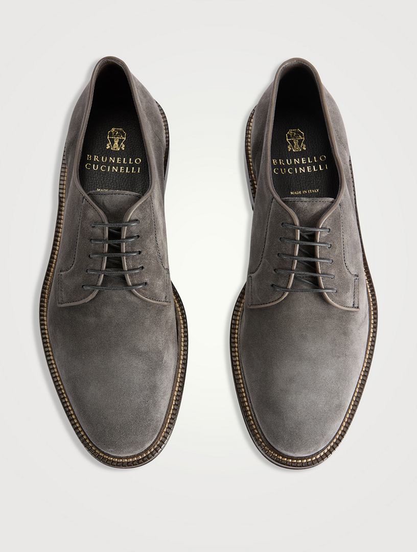 BRUNELLO CUCINELLI Suede Derby Shoes | Holt Renfrew