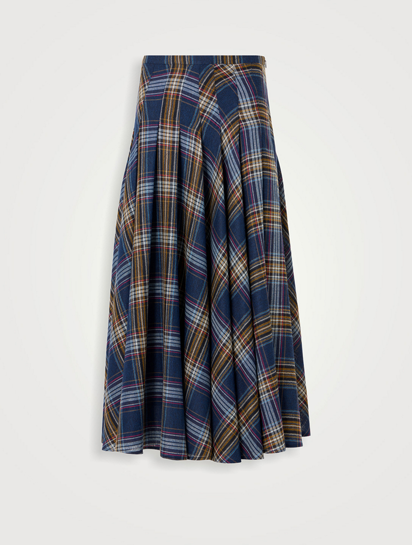 Shelley Midi Skirt In Plaid Print