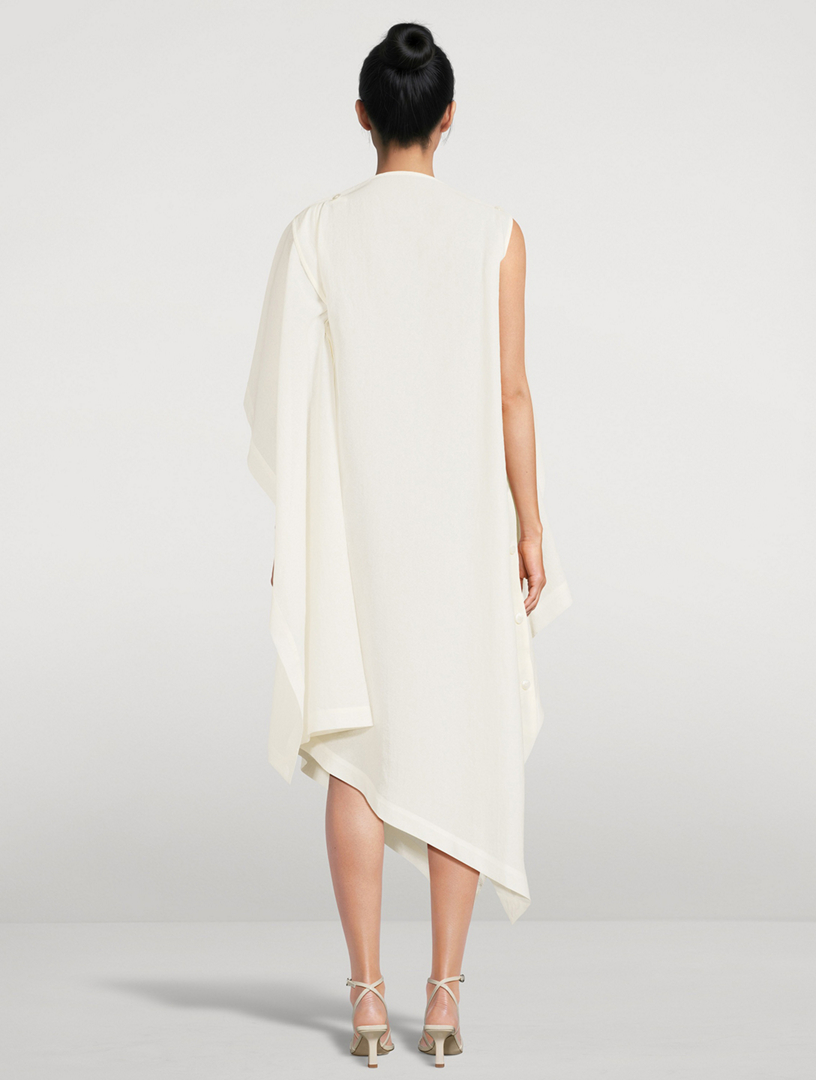 white shirred midi dress Mina Shirred Midi Dress - White main image 0