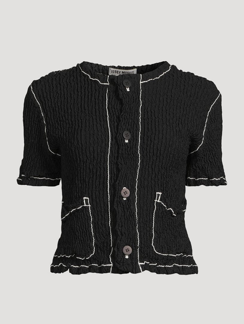ISSEY MIYAKE Wavelet Ensemble Short-Sleeve Cardigan | Holt Renfrew