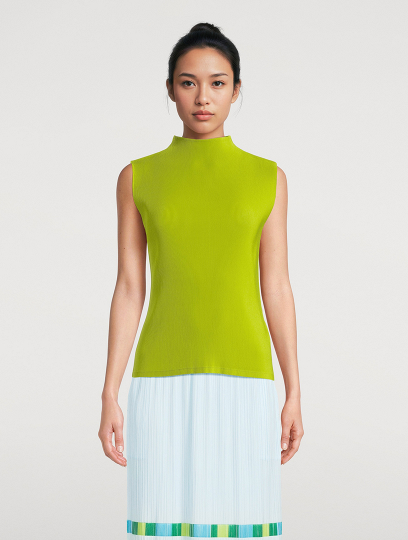 PLEATS PLEASE ISSEY MIYAKE Mist June Mockneck Top | Holt Renfrew
