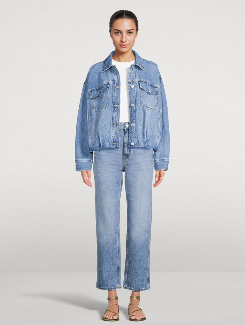 PISTOLA Bibi Bubble-Hem Denim Jacket | Holt Renfrew
