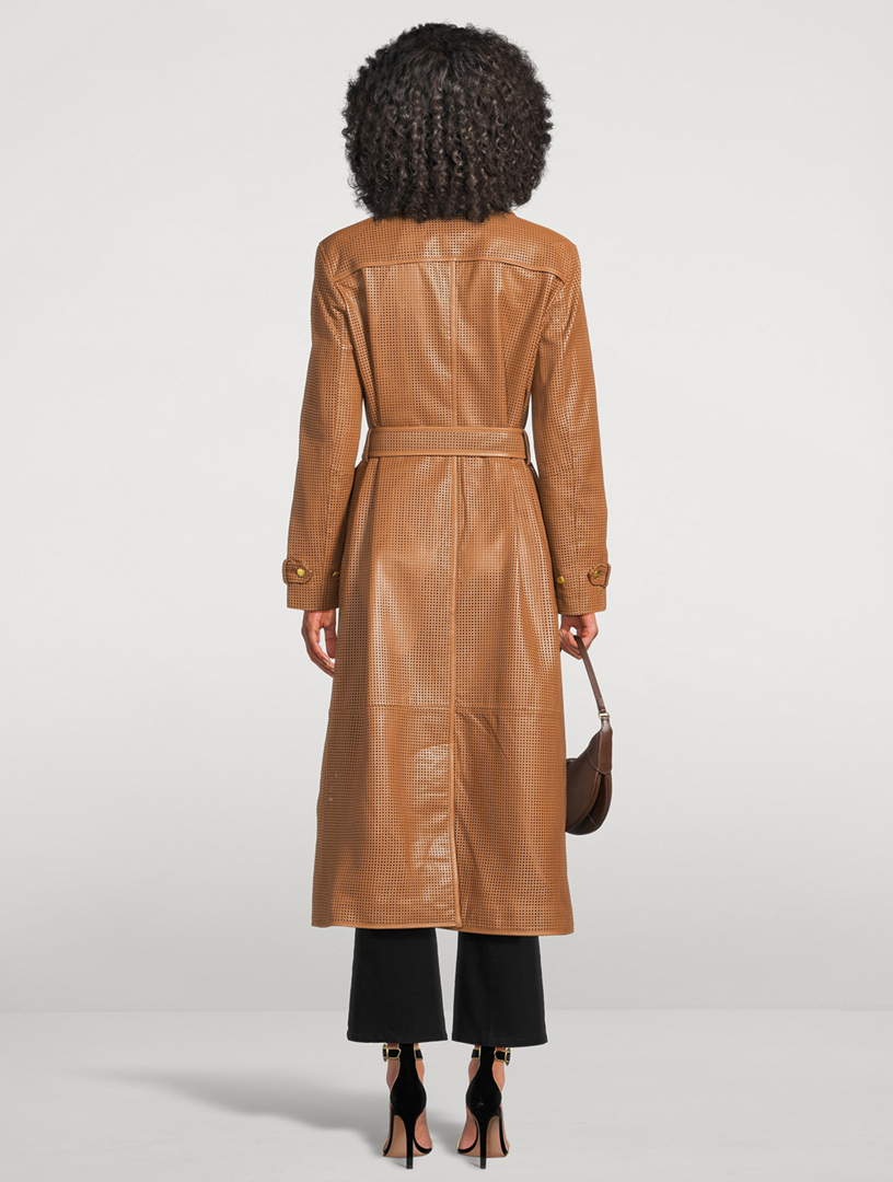 HOLT RENFREW 豚革 トレンチコート 44 L AGENCE Baylee Leather Trench Coat | Holt Renfrew