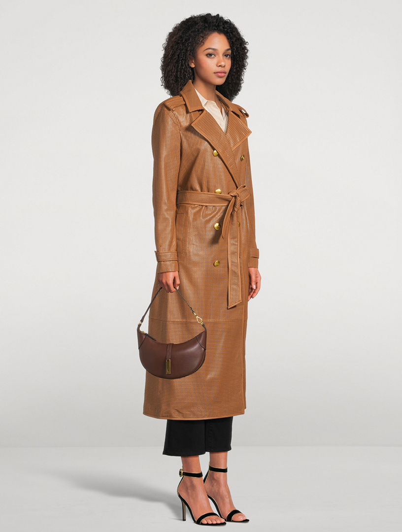 L AGENCE Baylee Leather Trench Coat | Holt Renfrew