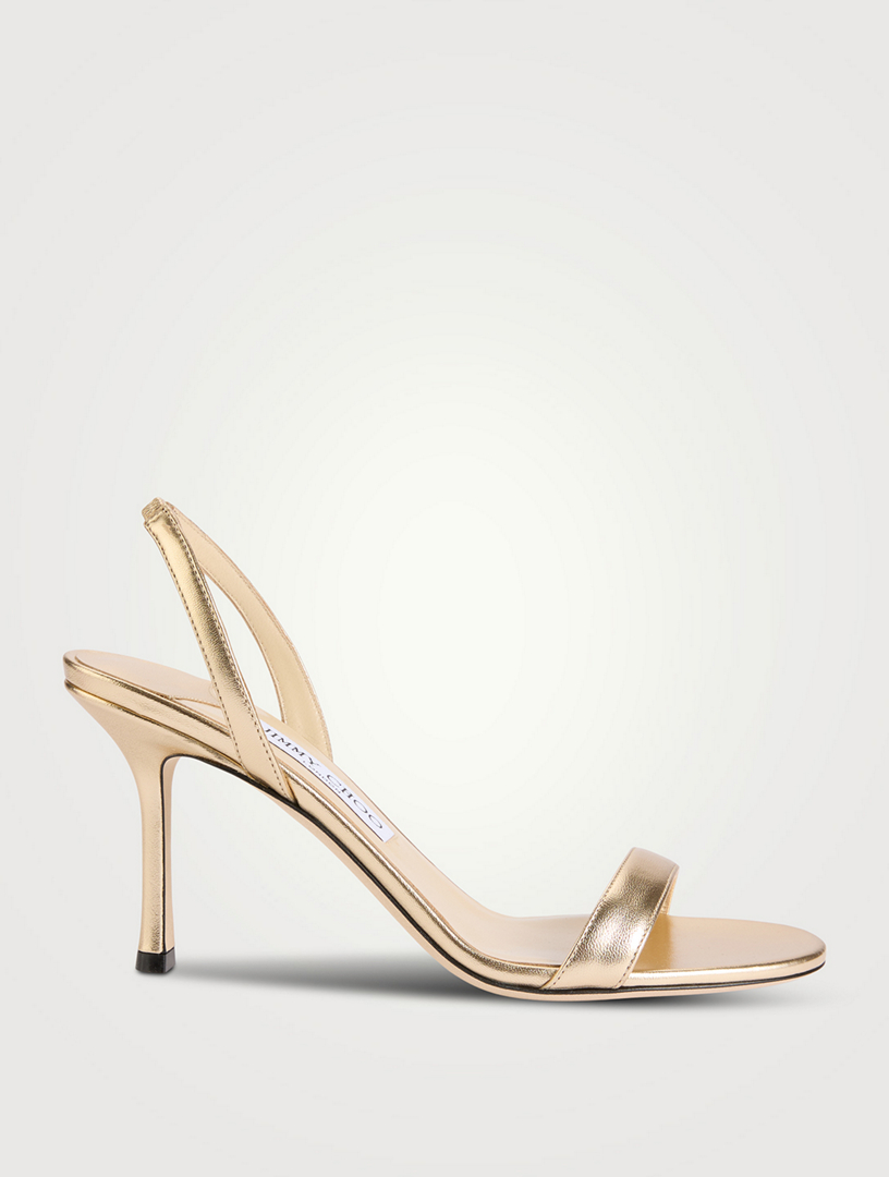 Jenn Metallic Leather Slingback Sandals