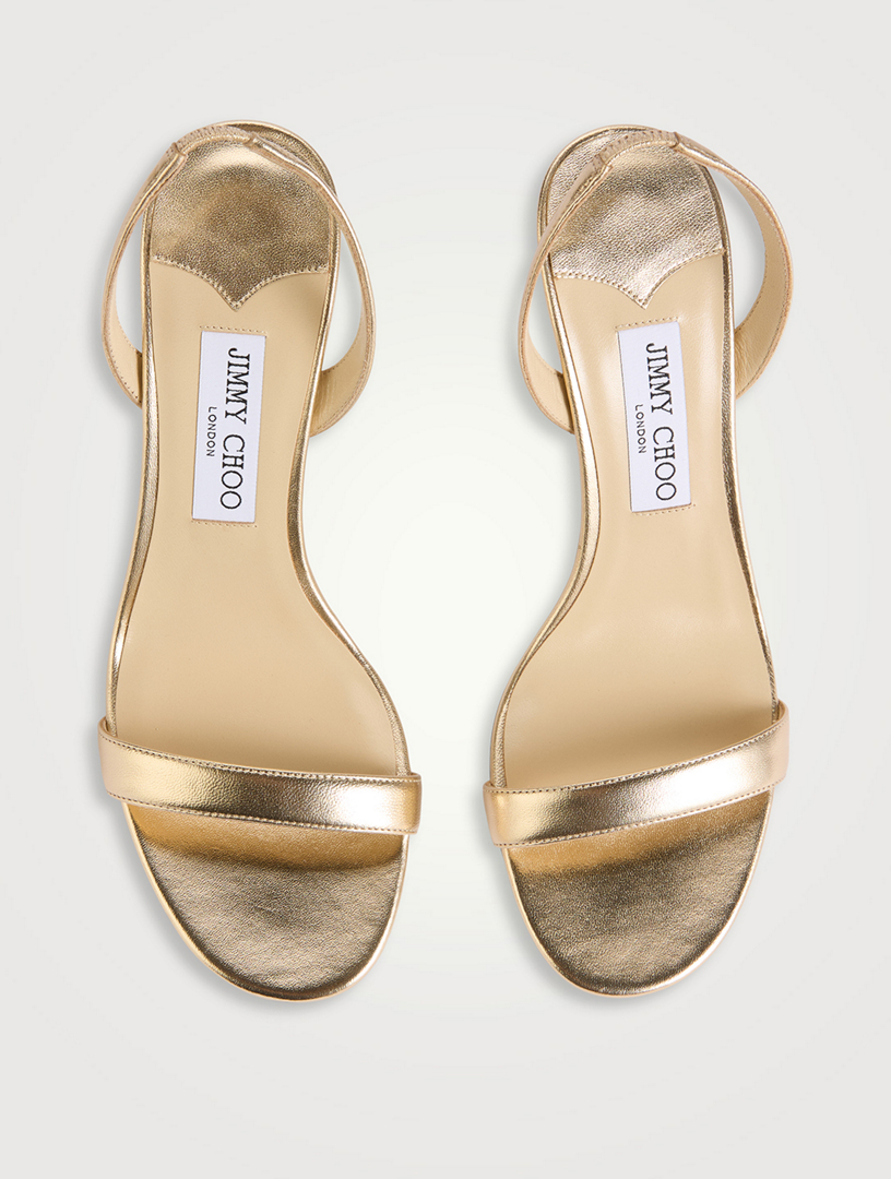 JIMMY CHOO Jenn Metallic Leather Slingback Sandals | Holt Renfrew