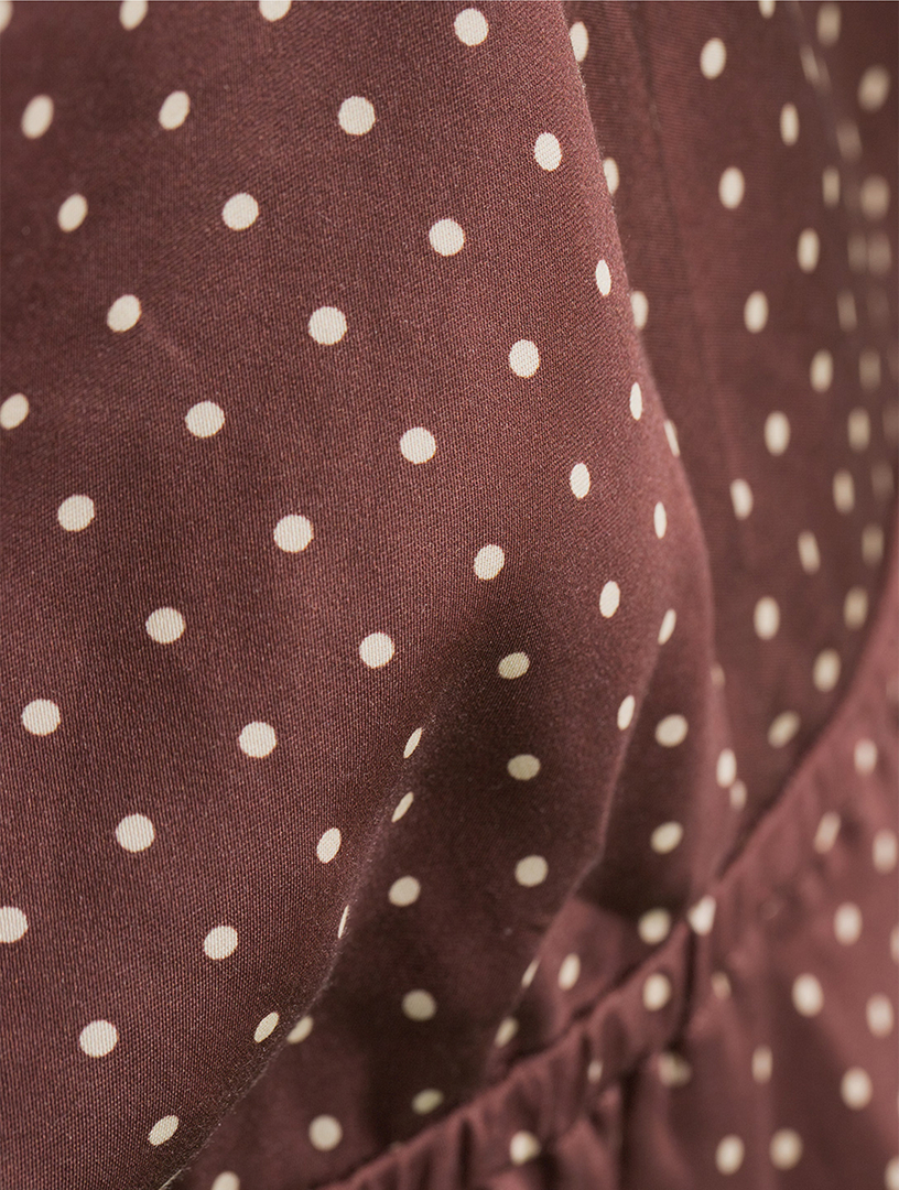 brown dress pretty little thing Dalia Maxi Dress, in Chocolate Brown Polka Dot, Size: 2XL | Show Me Your Mumu