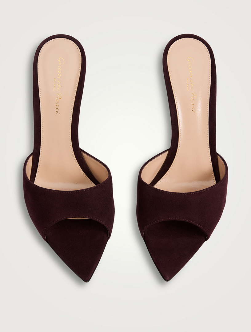 GIANVITO ROSSI Elle 85 Suede Heeled Sandals | Holt Renfrew