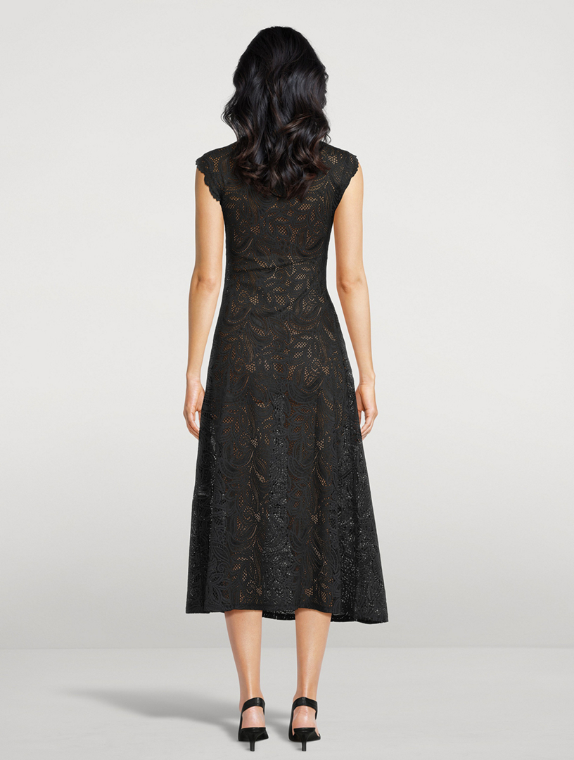 BEAUFILLE Silva Cut-Out Lace Midi Dress | Holt Renfrew