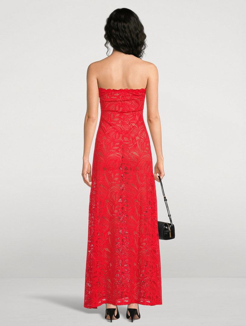 BEAUFILLE Anise Strapless Lace Gown | Holt Renfrew