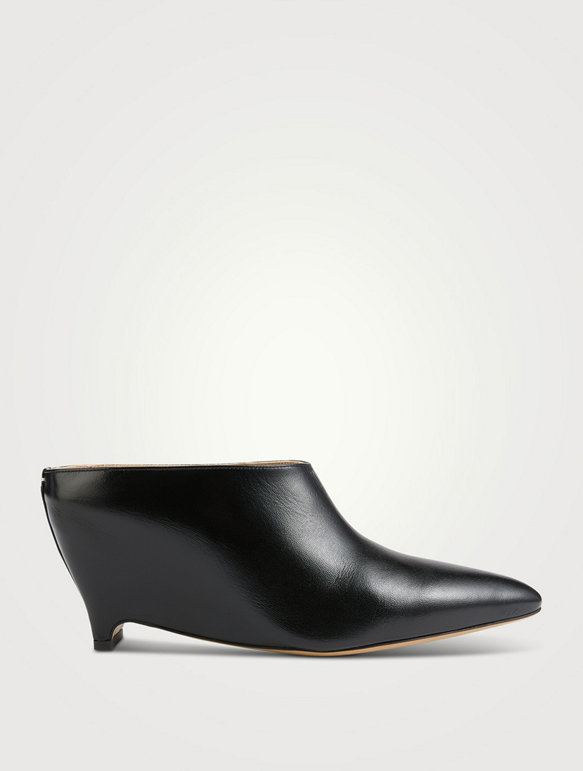 Heel-Less Leather Mules