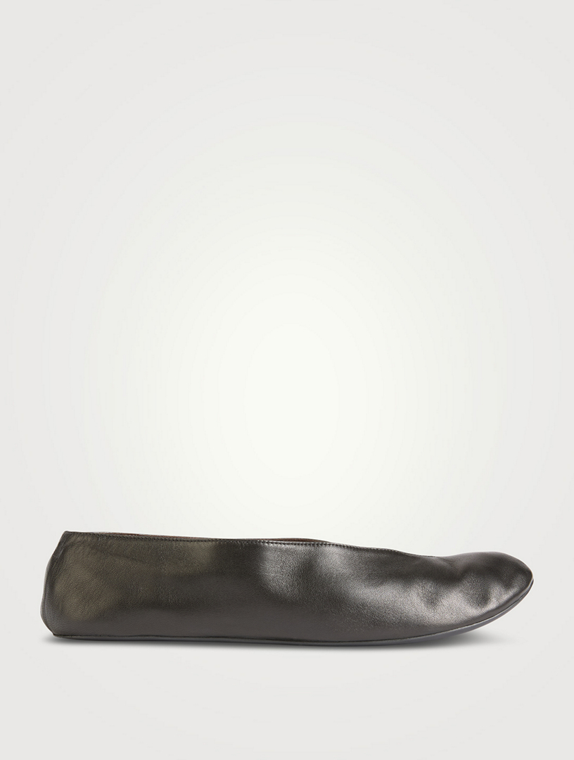 THE ROW Fay Two Leather Ballet Flats | Holt Renfrew